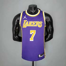 NBA Lakers round neck purple basketball uniform jersey hot press breathable quick dry(37 styles)-1943